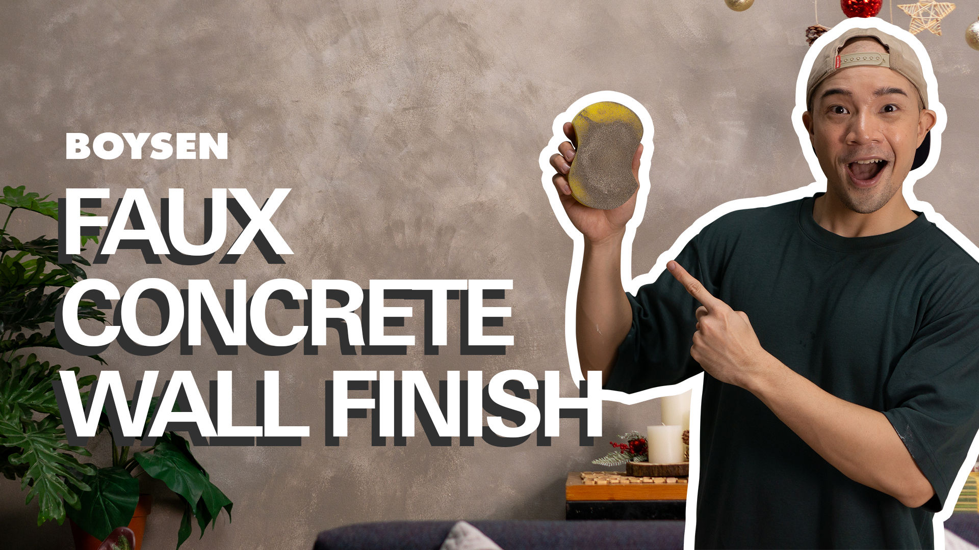 DIY WITH DAVE
FAUX CONCRETE WALL